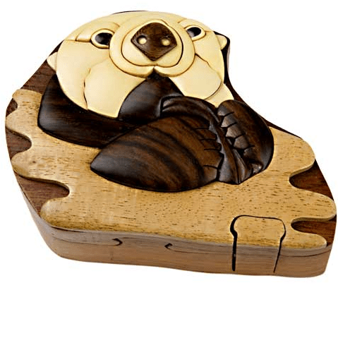 Wooden Otter Puzzle Box