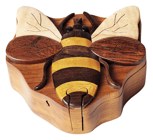 Wooden Bee Puzzle Box