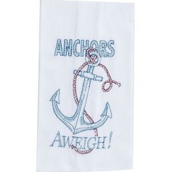 Anchors Aweigh Embroidered Flour Sack Towel