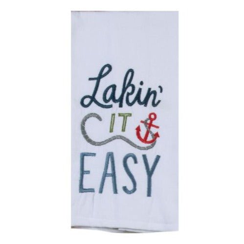 Lakin' it Easy Embroidered Dual Purpose Terry Towel