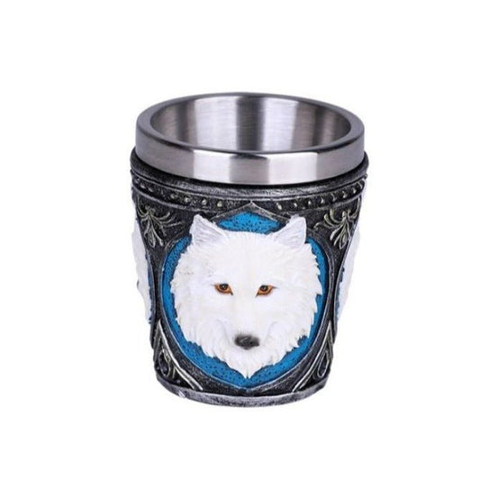 Shot Glass - Wolf (white)