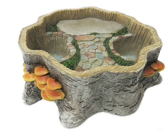 Figurine - Tree Stump Planter Display