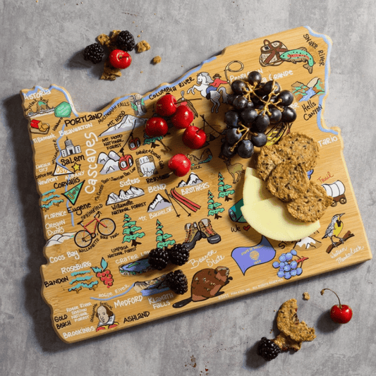 Cutting Board - Oregon with Artwork by Fish Kiss™