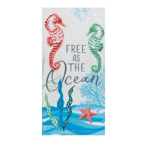 Free as the Ocean Dual Purpose Terry Towel