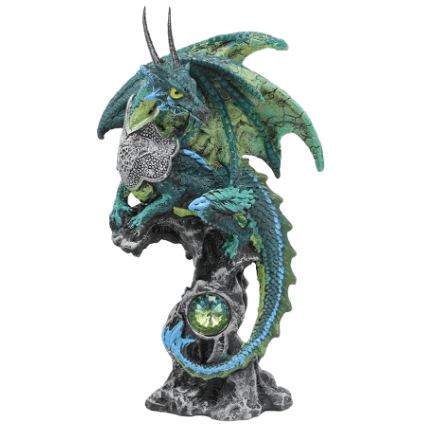 Blue Green Dragon with Gem