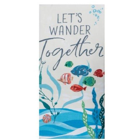 Free as the Ocean Wander Together Dual Purpose Terry Towel