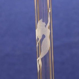 Reaching Mermaid Etched Glass Straw