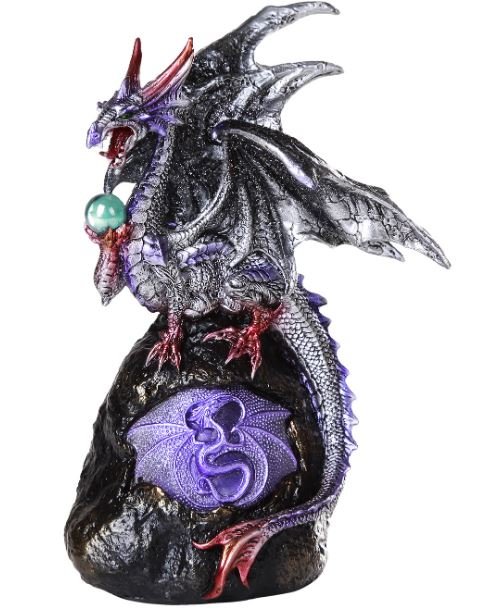 Figurine - Dragon on Rock LED