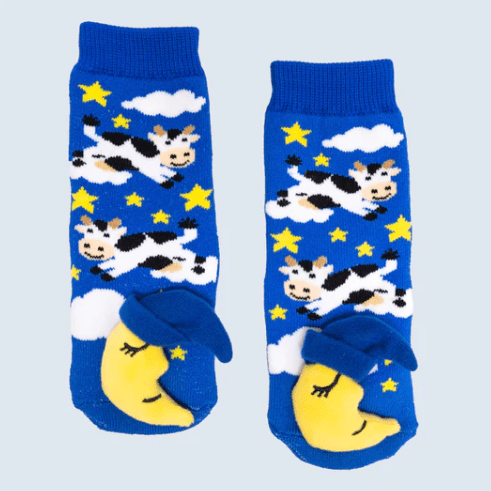 Kids Slipper Socks The Cow Jumped Over The Moon