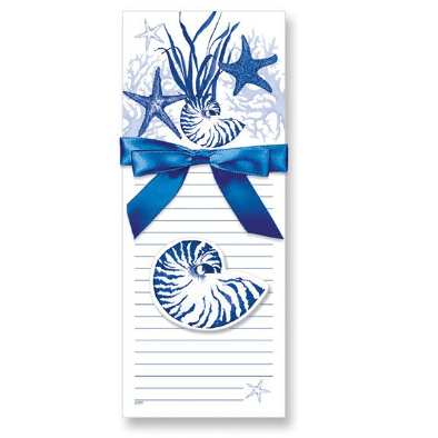 Magnetic Note Pads w/Magnet Indigo Shells