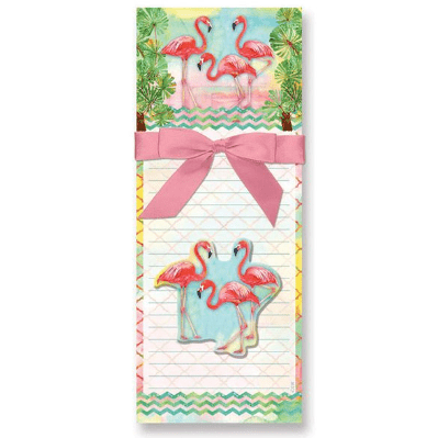 Magnetic Note Pads w/Magnet Flamingo