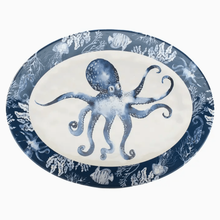 Sea Life Melamine Oval Platter