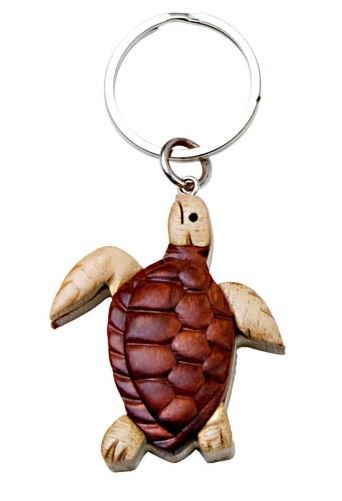 Wooden Turtle Key Chain