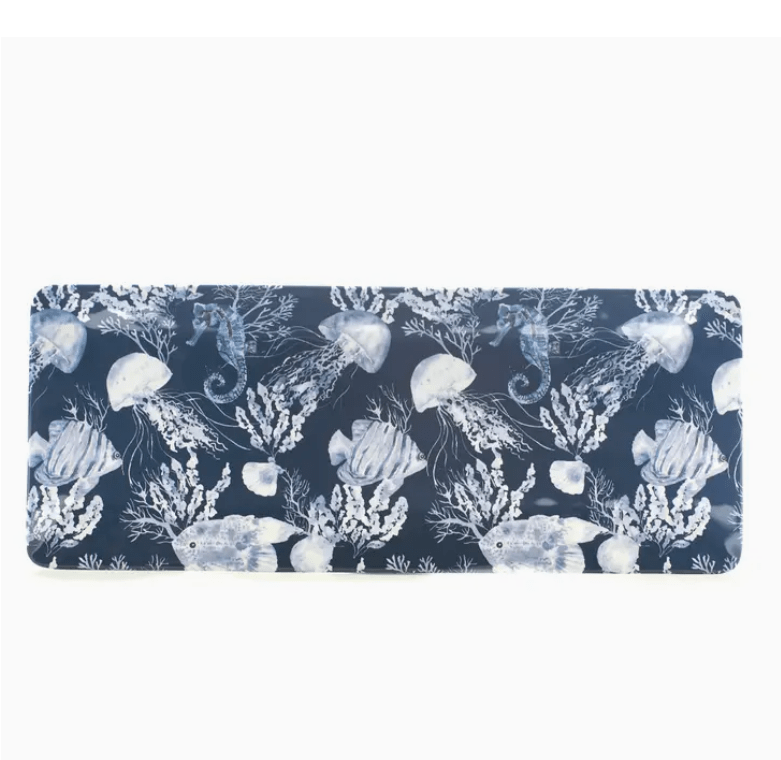 Sea Life Melamine Rectangular Platter 19in X 8in