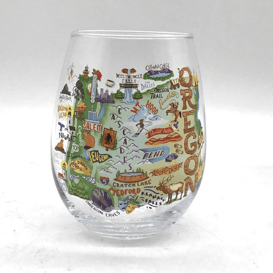 Wine Glass - Oregon Map