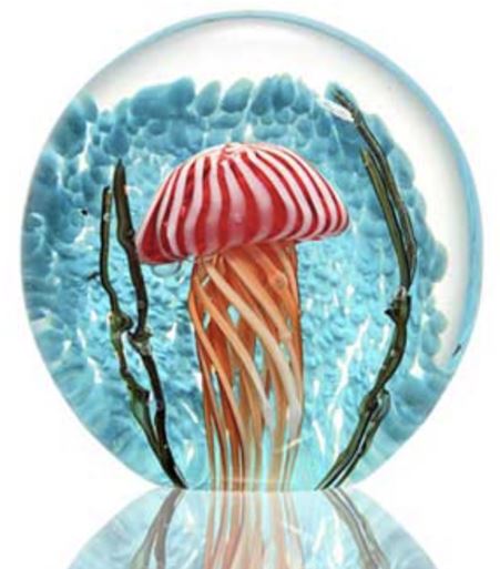 Glass Art - Striped Jellyfish