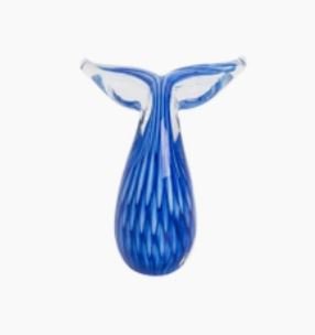 Glass Art- Clear Blue Whale Tail
