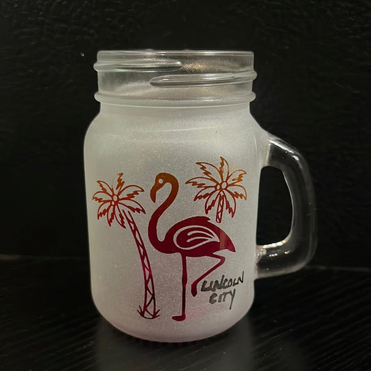 Ball Jar Flamingo Shot Glass