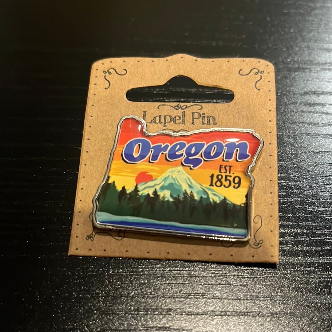 Pin - Oregon Sunset State Shape