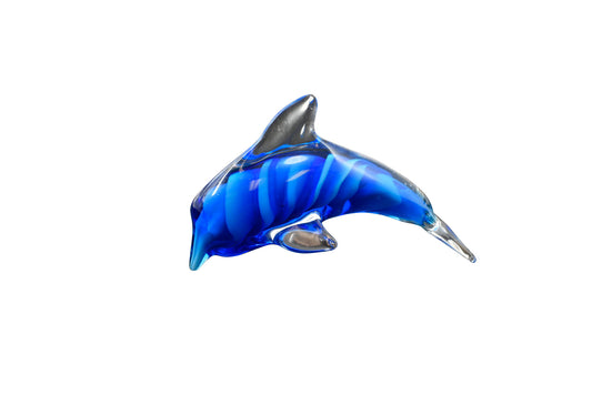 Glass Art - Blue Glass Dolphin