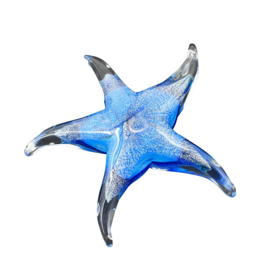 Glass Art - Blue Glass Starfish