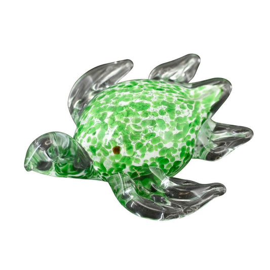 Glass Art - Green Glass Turtle