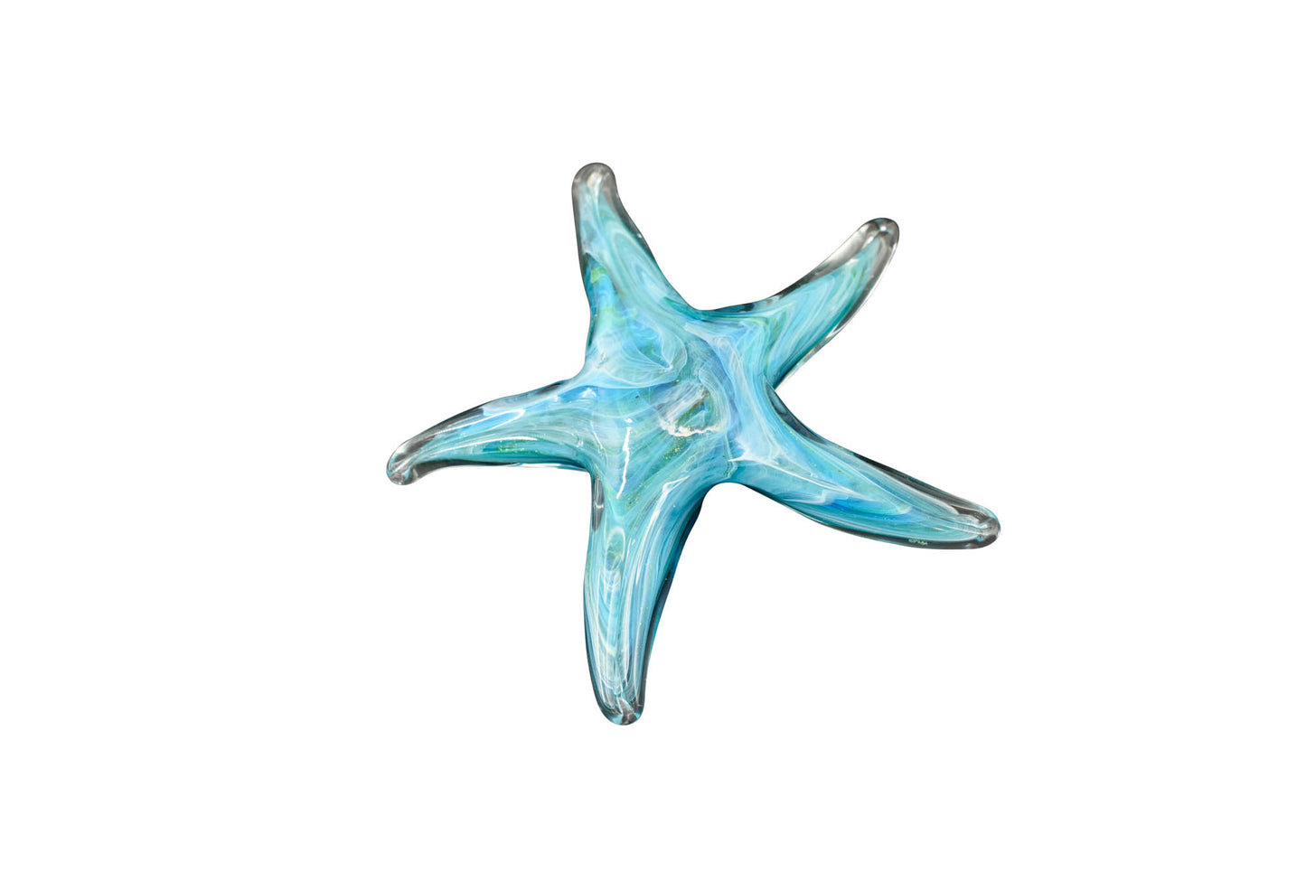 Glass Art - Turquoise Glass Starfish