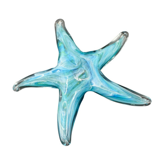 Glass Art - Turquoise Glass Starfish