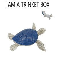 Box - Turtle Trinket Box - Blue