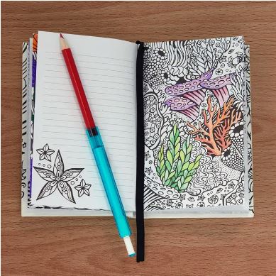 Journal - Ocean Life Pocket Coloring Journal