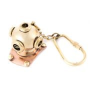 Keychain - Diving Helmet - Brass