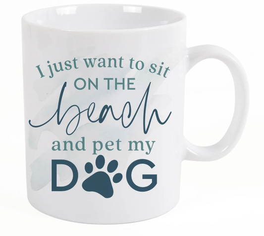 Mug - Paw - I Just want to sit on the Beach - MUG0096