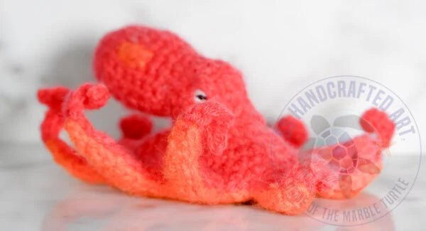 Red Octopus Crocheted Stuffed Animal