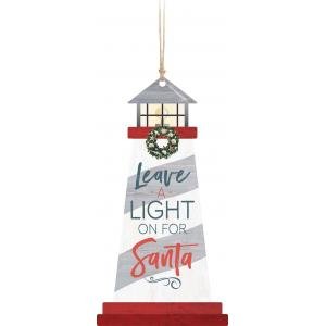 Ornament - ORN0289 - Lighthouse Leave a light on for Santa