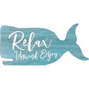 Sign - SHP0050 - Whale - Relax Unwind Enjoy