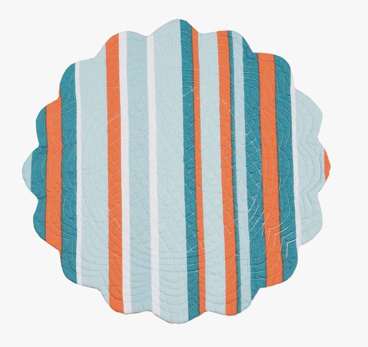 Placemats - Round - Tangerine Coast