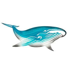 Wall Décor - Decorative Metal Wall Whale