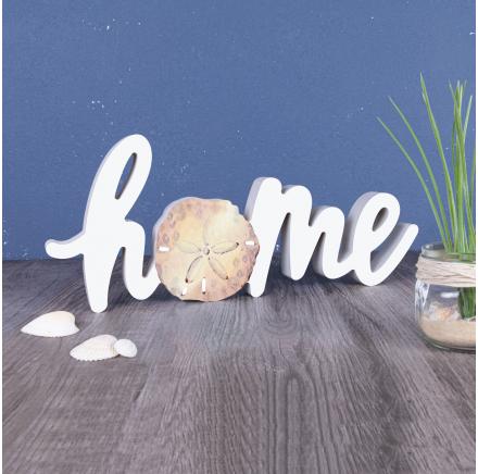 Tabletop Sign Home with Sand dollar