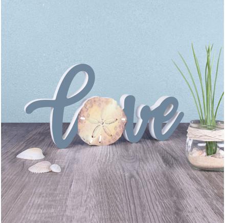 Tabletop Sign Love with Sand Dollar