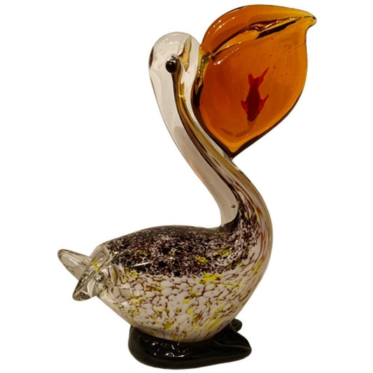 Glass Pelican Fish in Mouth