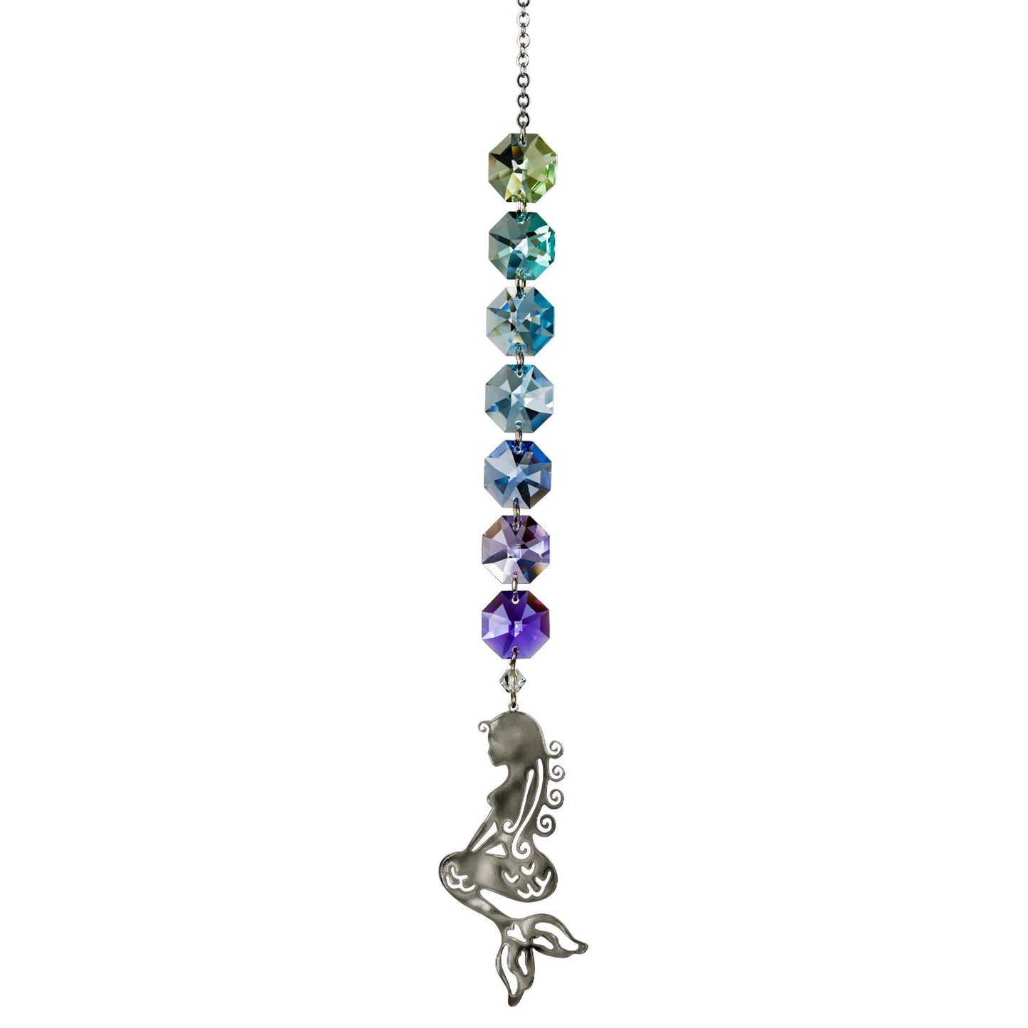 Crystal Radiance Cascade Suncatcher - Mermaid - CRMM