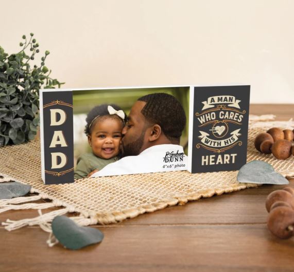 Photo Frame - Dad A Man Who Cares With His Heart