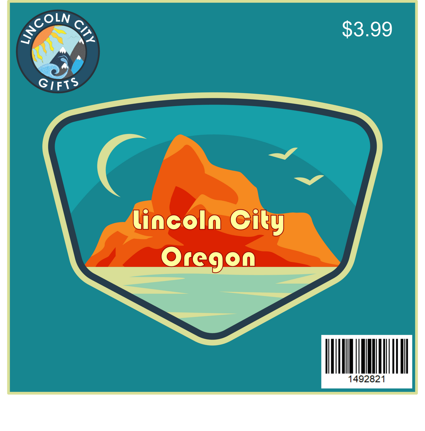 Lincoln City Coastline Sticker