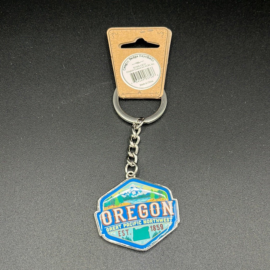 Keychain - Oregon Pacific NW Metal
