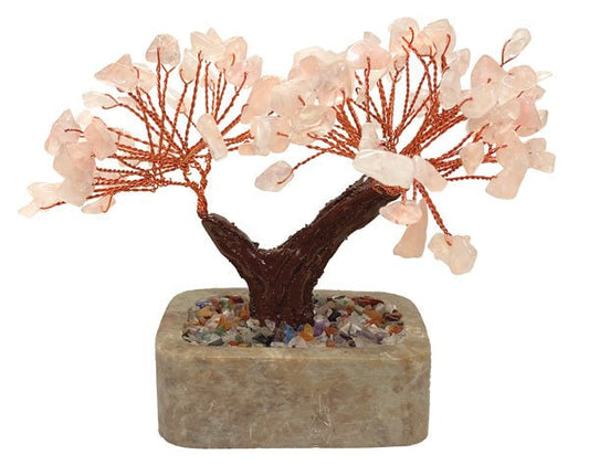Figurine - Gemstone Tree Rose Quartz