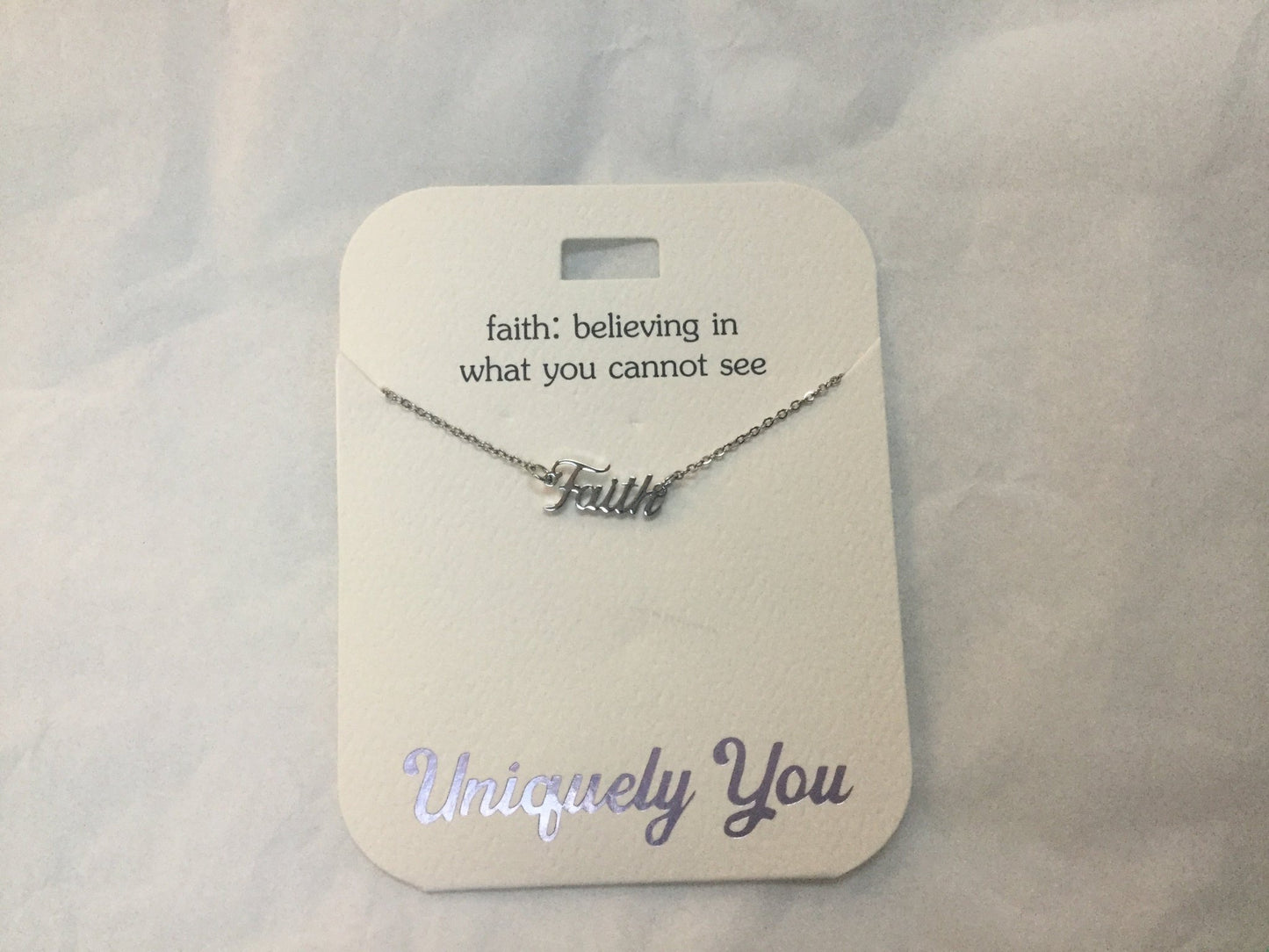 Necklace - YOU 1001 - Faith: believing in what you cannot see