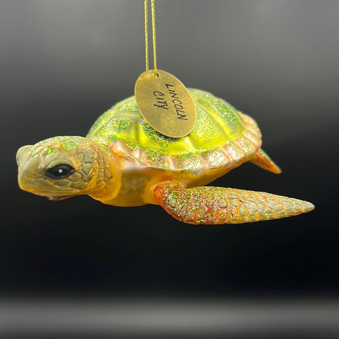 Ornament Blown Glass Turtle