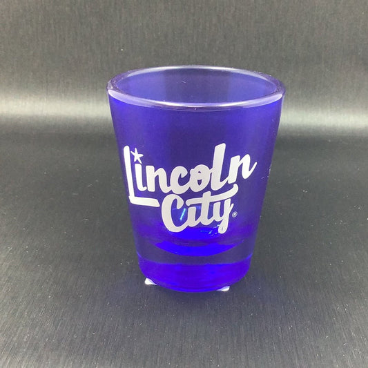 Shot Glass - Lincoln City Blue w/White