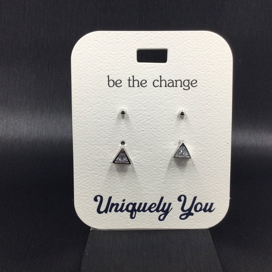 Earrings - YOU 4561 - CZ Triangle