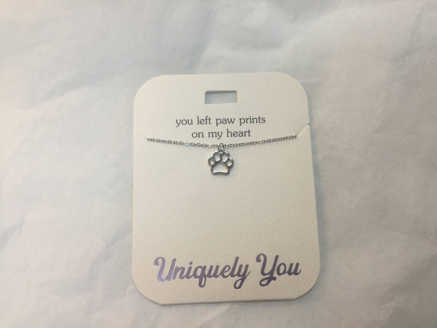 Necklace - YOU 4017 - You left paw prints on my heart